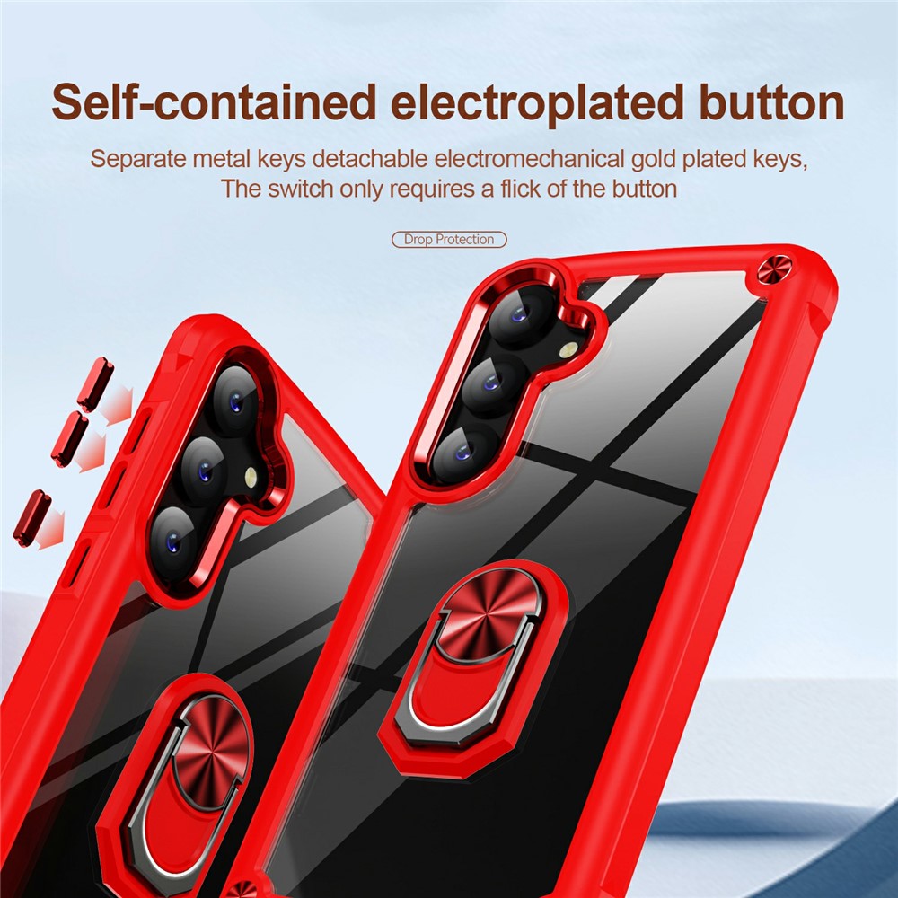  Samsung Galaxy S26 Skal Shockproof Ring Hybrid Röd