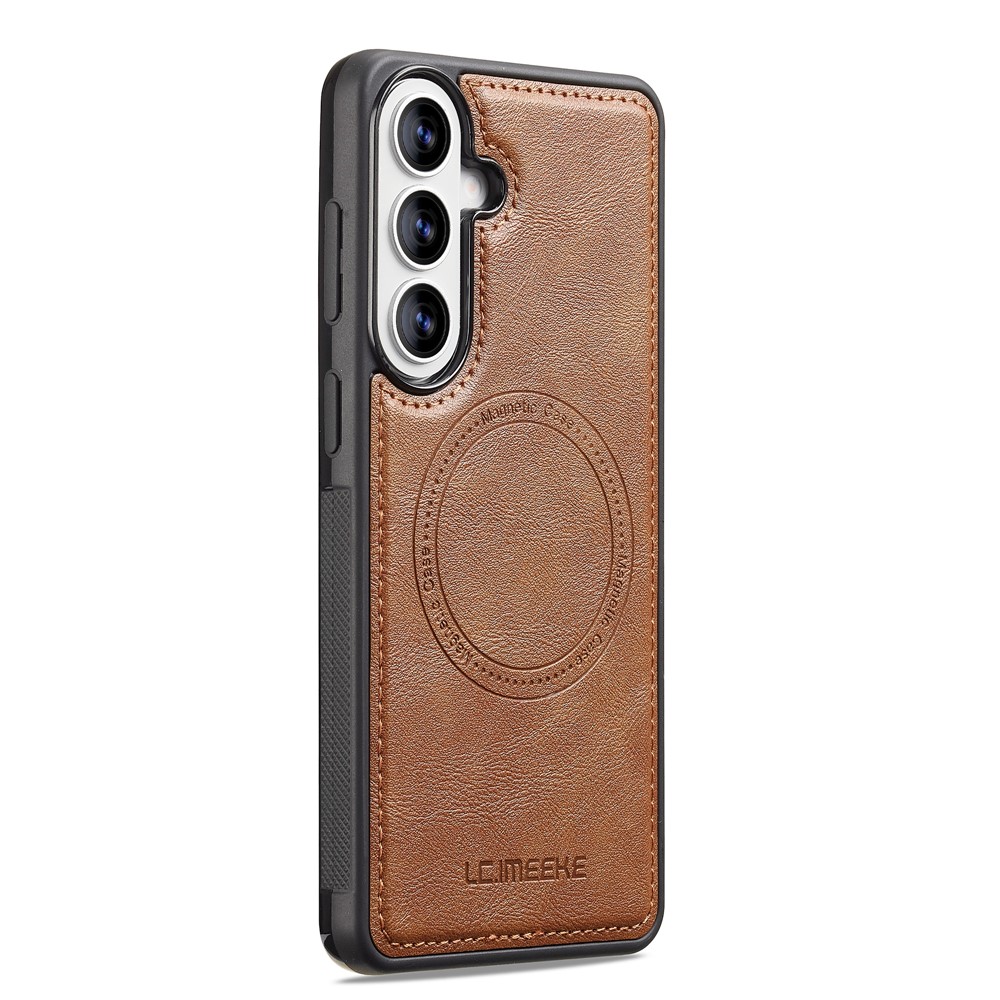 LC.IMEEKE LC.IMEEKE Galaxy S26 Skal Med Avtagbar Korthållare Läder Brun