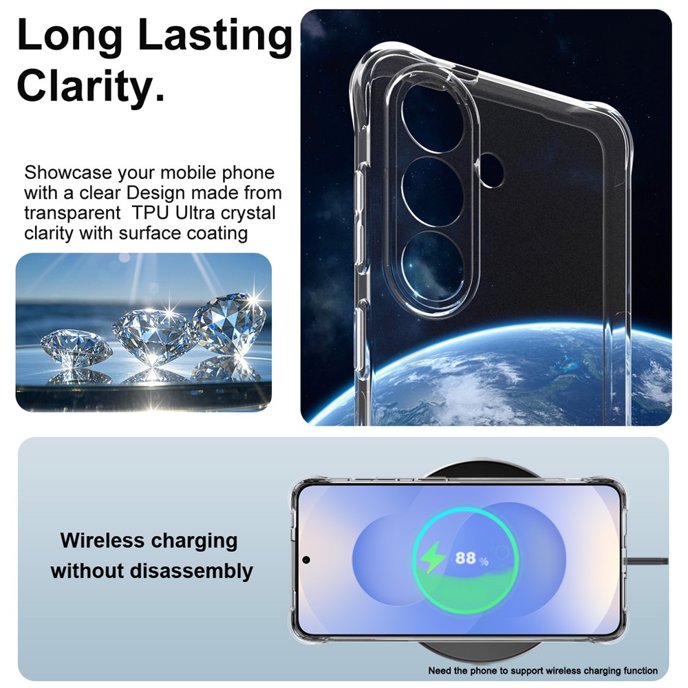 IMAK IMAK Galaxy S26 Skal TPU Shockproof Airbag Transparent