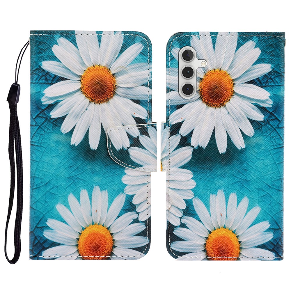  Samsung Galaxy S26 Fodral Med Tryck Vita Blommor