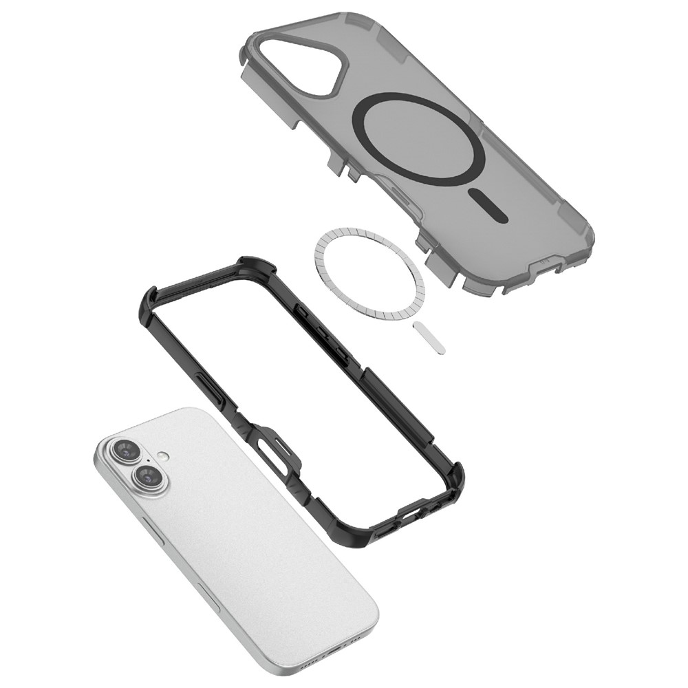  iPhone 17 Skal MagSafe Shockproof Hybrid Svart