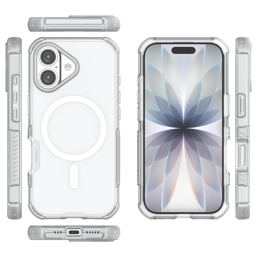  iPhone 17 Skal MagSafe Shockproof Hybrid Vit