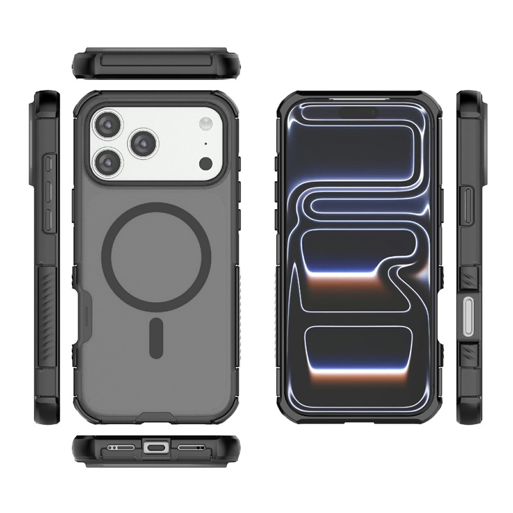  iPhone 17 Pro Skal MagSafe Shockproof Hybrid Svart