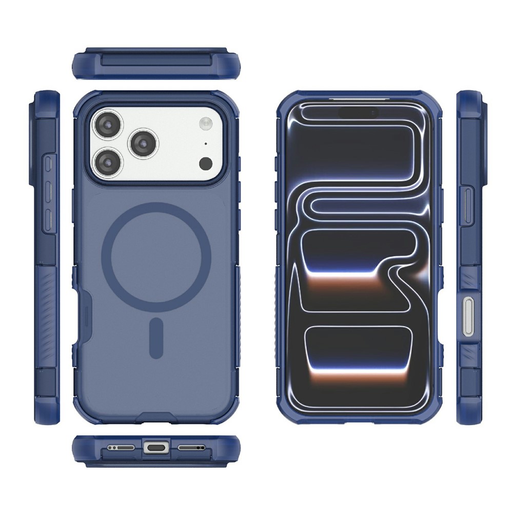  iPhone 17 Pro Skal MagSafe Shockproof Hybrid Blå
