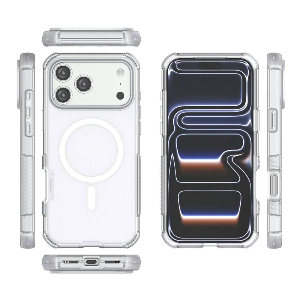  iPhone 17 Pro Skal MagSafe Shockproof Hybrid Vit