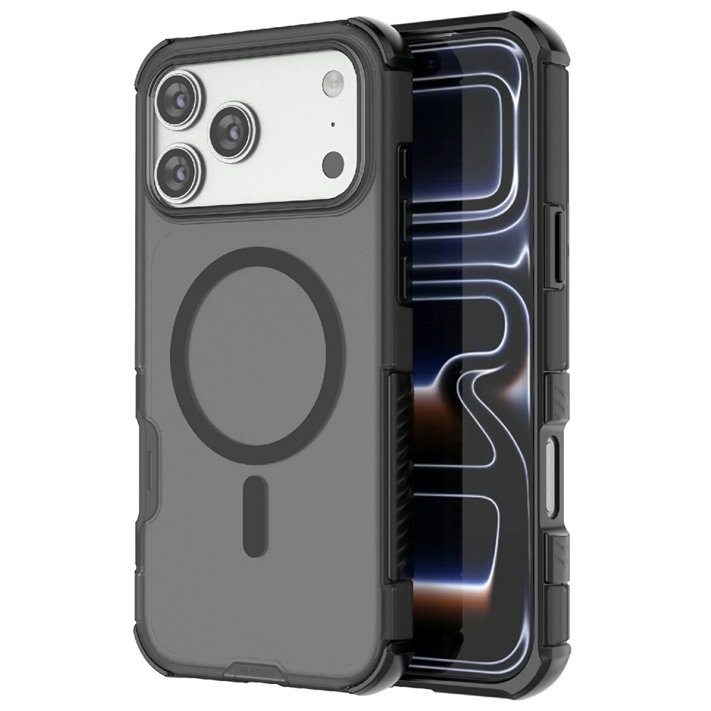  iPhone 17 Pro Max Skal MagSafe Shockproof Hybrid Svart