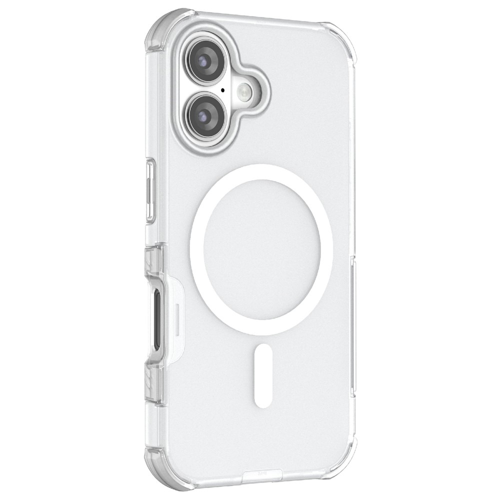  iPhone 16 Skal MagSafe Shockproof Hybrid Vit