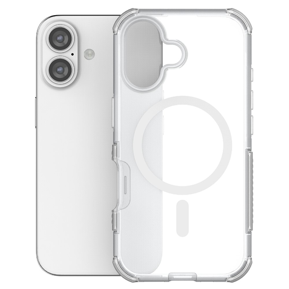  iPhone 16 Skal MagSafe Shockproof Hybrid Vit