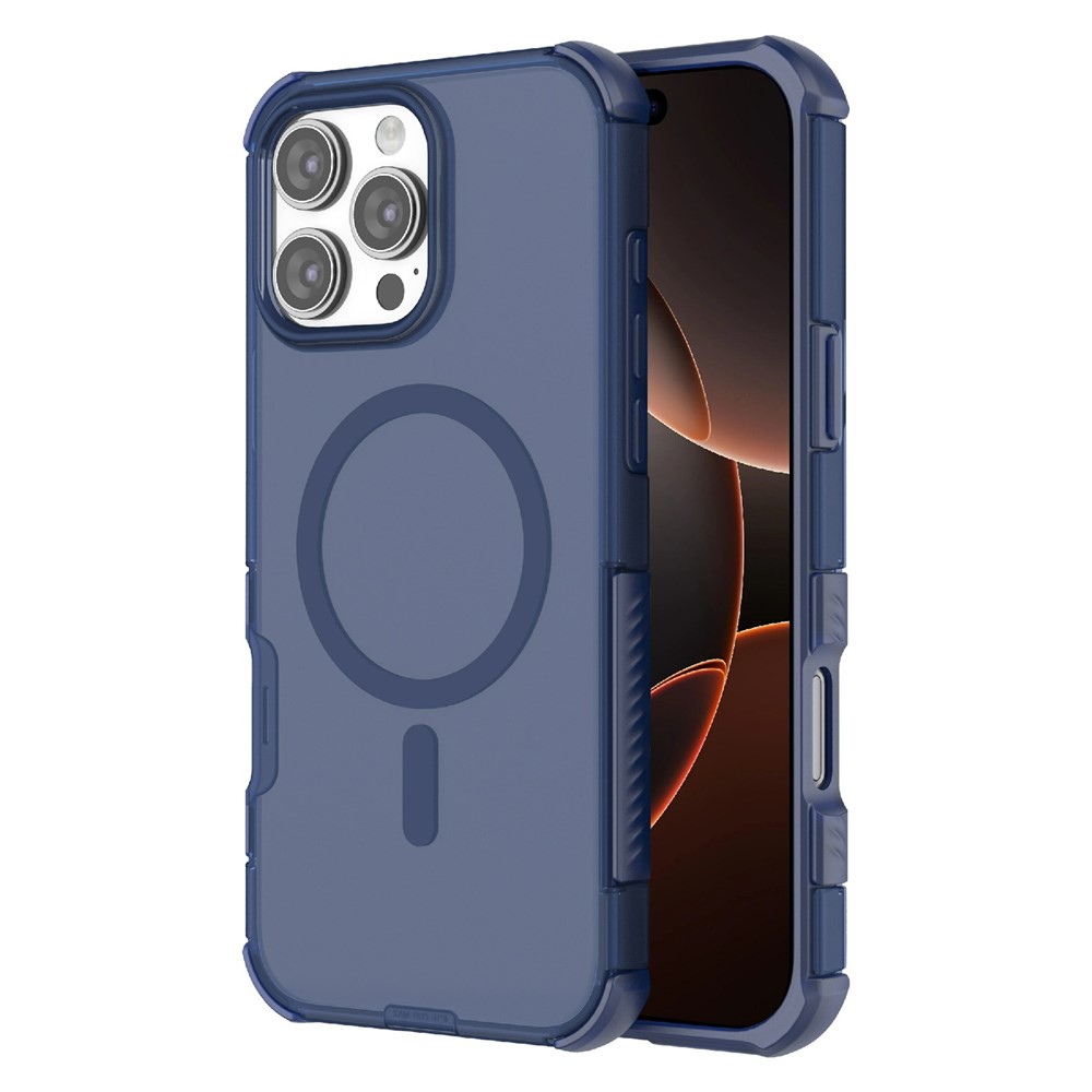  iPhone 16 Pro Skal MagSafe Shockproof Hybrid Blå