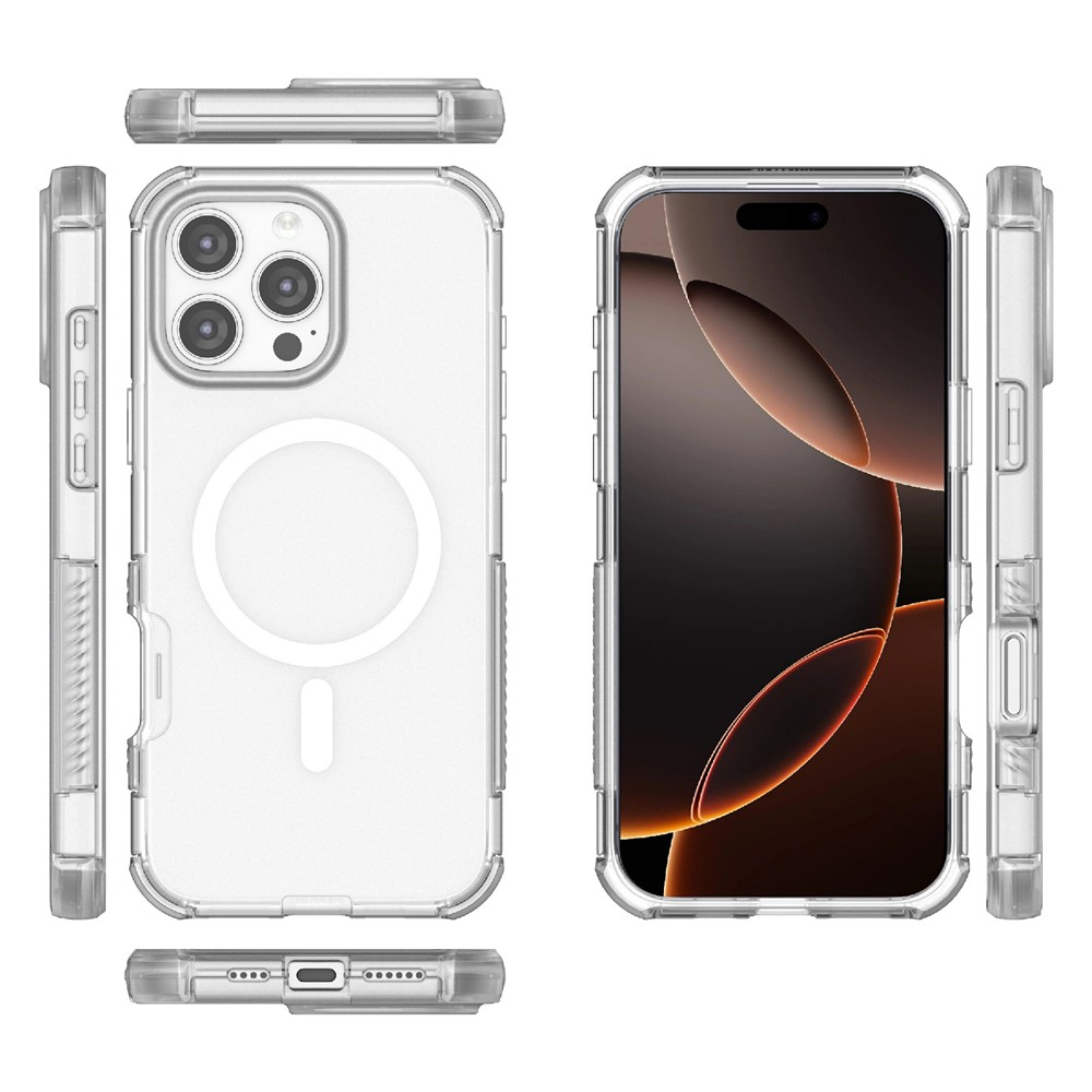  iPhone 16 Pro Skal MagSafe Shockproof Hybrid Vit