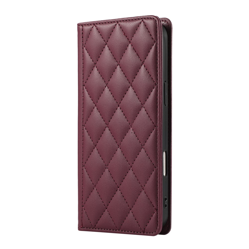  Samsung Galaxy A57 5G Fodral RFID Rhombus Läder Röd