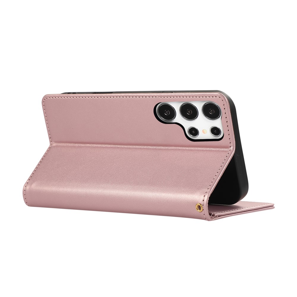  Samsung Galaxy S26 Ultra Fodral RFID Rhombus Läder Roséguld