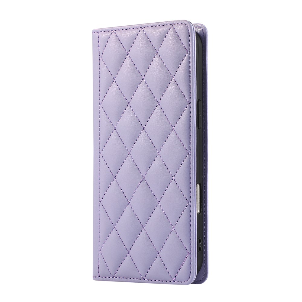  Samsung Galaxy S26 Fodral RFID Rhombus Läder Lila