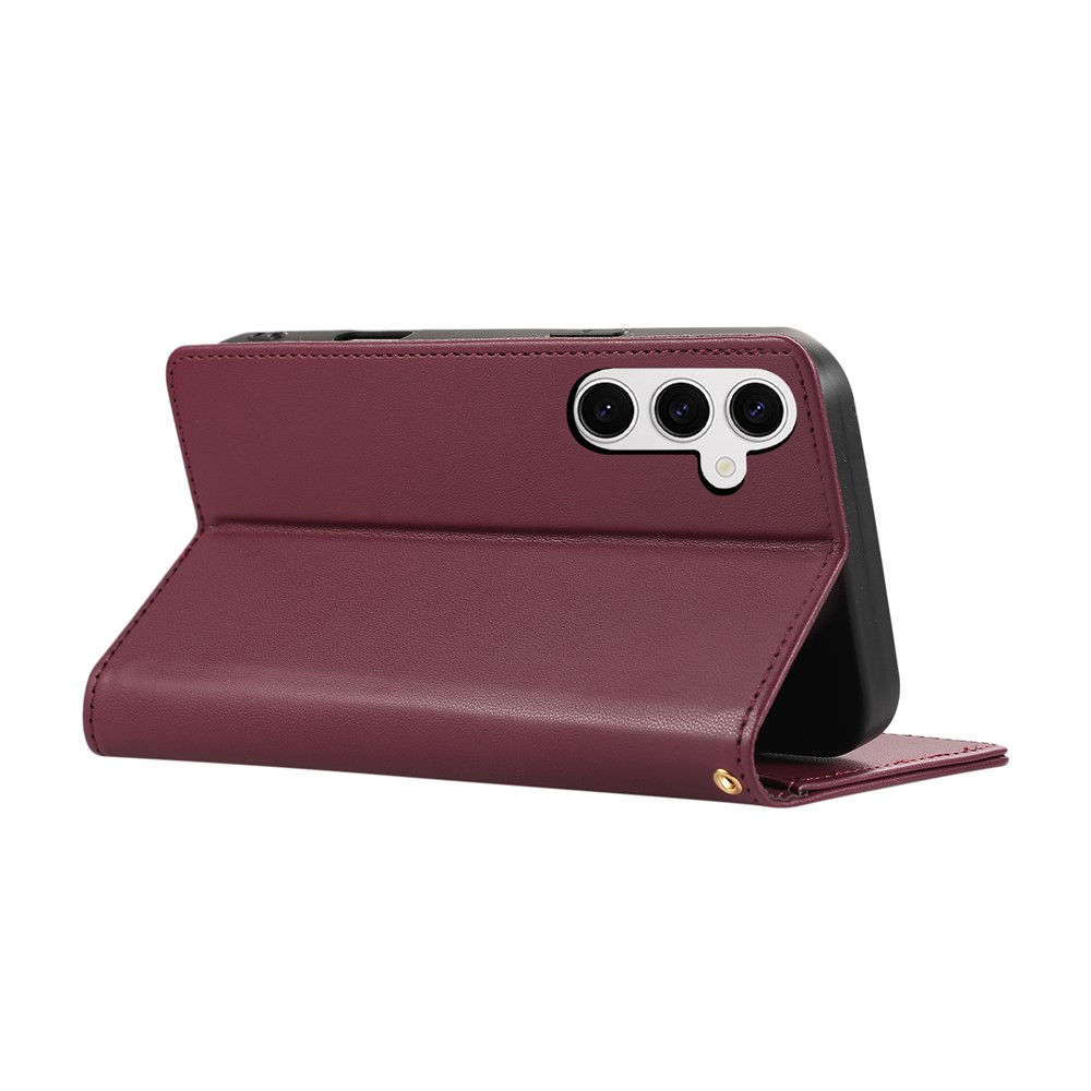  Samsung Galaxy S26 Fodral RFID Rhombus Läder Röd