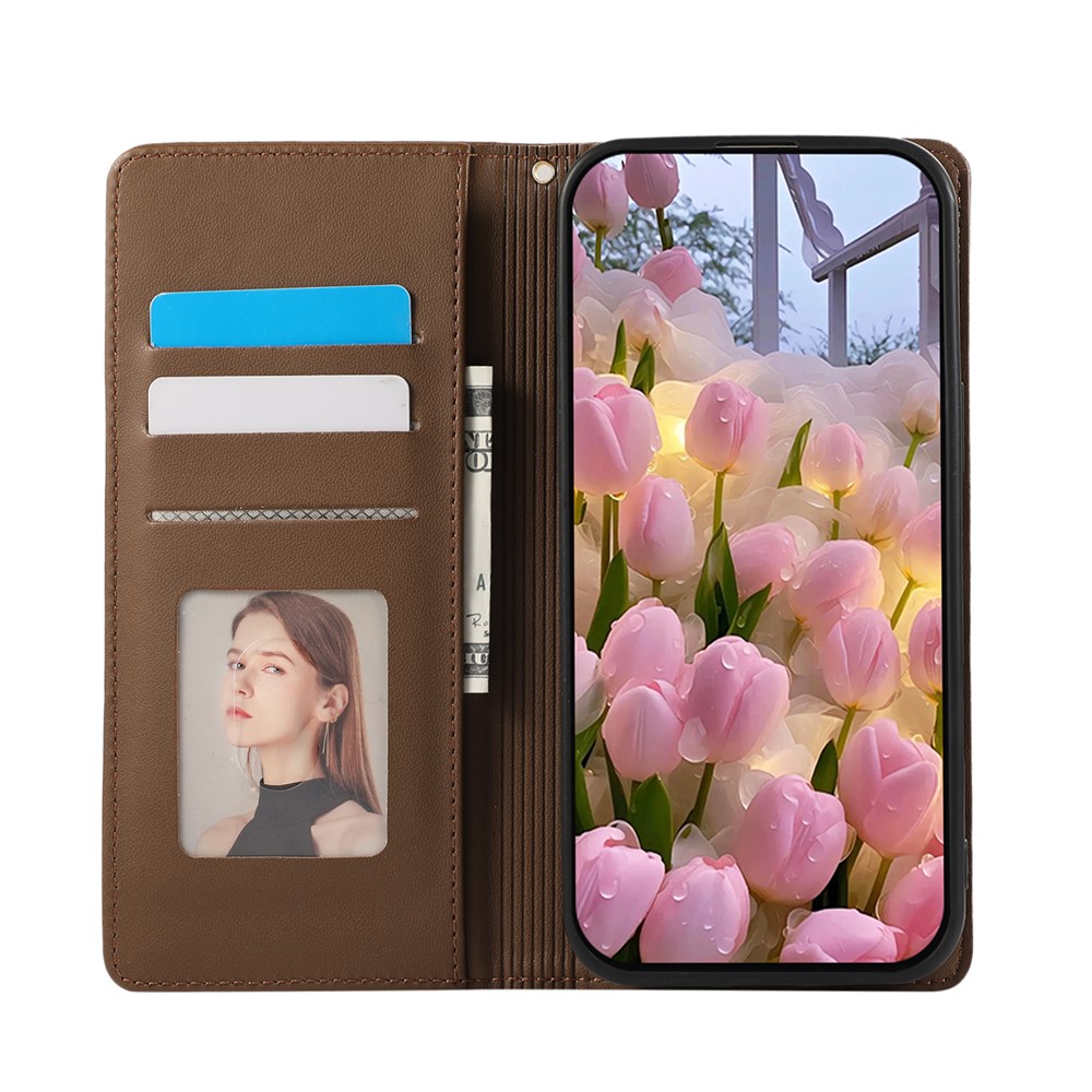  Samsung Galaxy S26 Fodral RFID Rhombus Läder Brun
