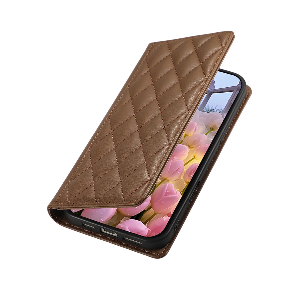  Samsung Galaxy S26 Fodral RFID Rhombus Läder Brun
