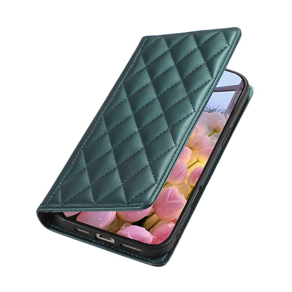  Samsung Galaxy S26 Fodral RFID Rhombus Läder Grön