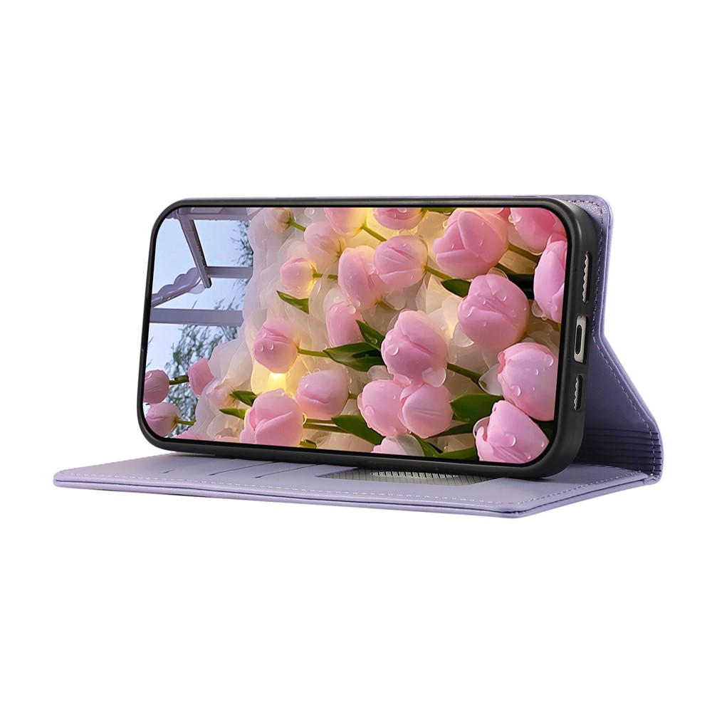  Samsung Galaxy S26 Plus Fodral RFID Rhombus Läder Lila