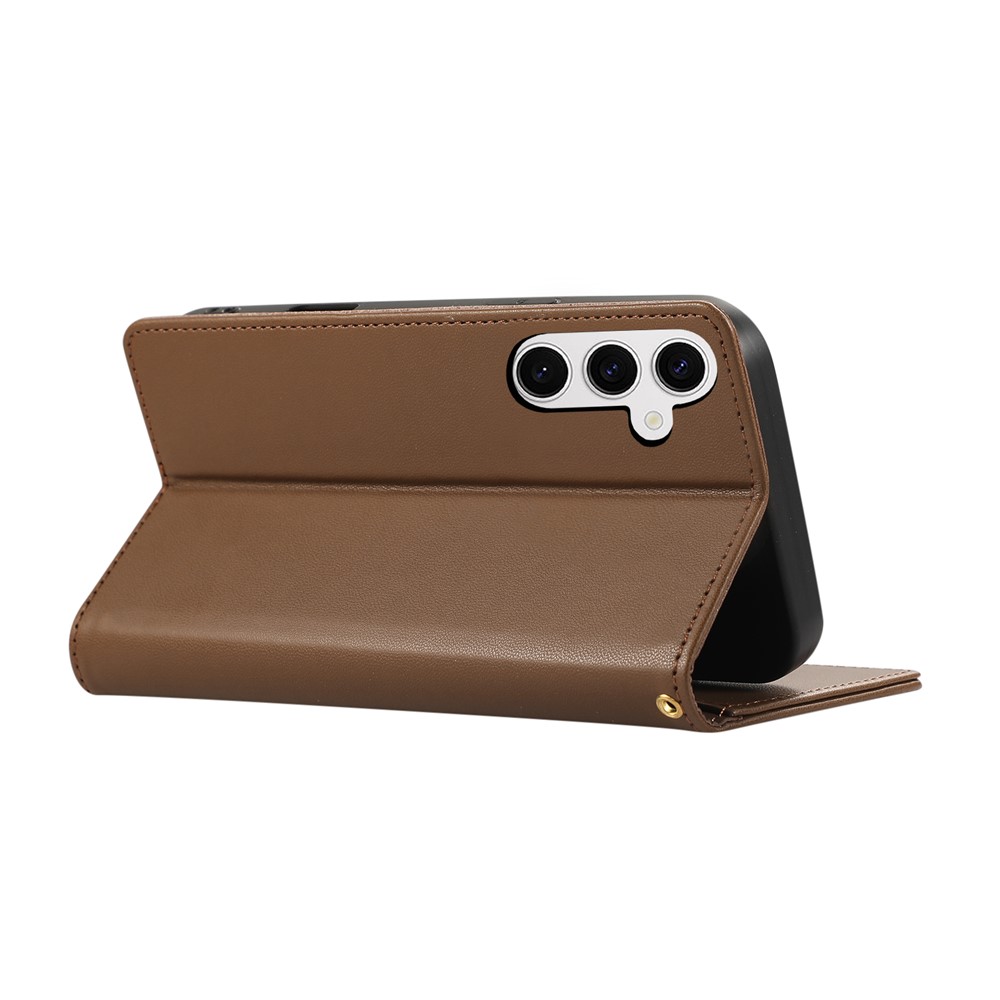 Samsung Galaxy S26 Plus Fodral RFID Rhombus Läder Brun