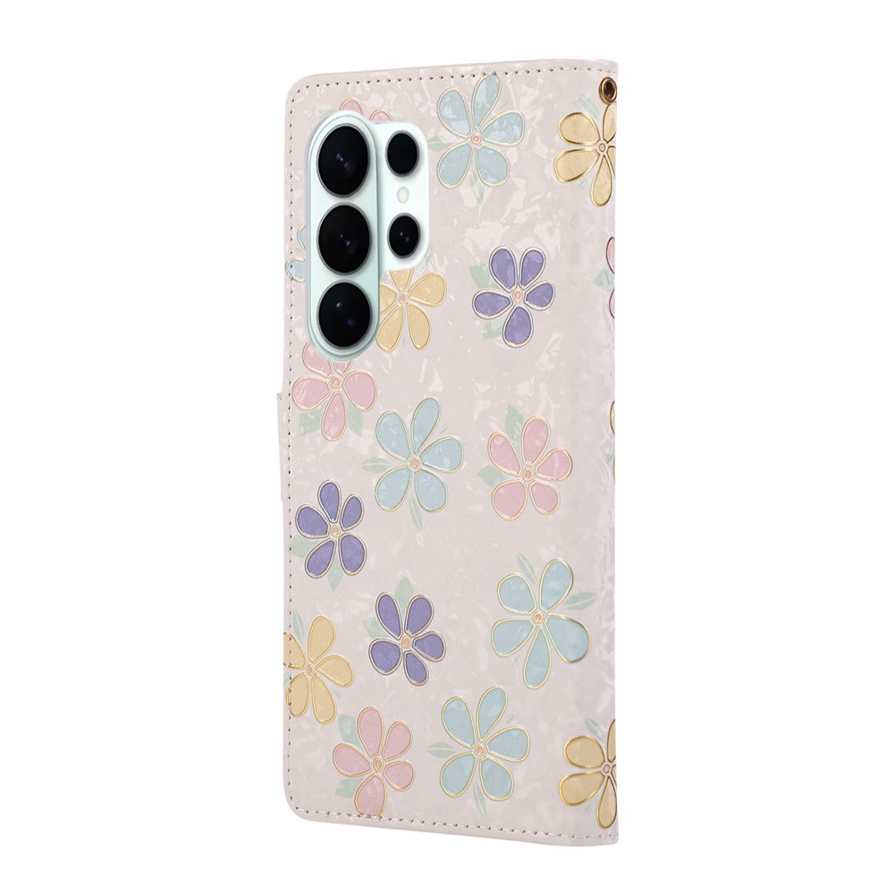  Samsung Galaxy S26 Ultra Fodral RFID Läder Färgglada Blommor