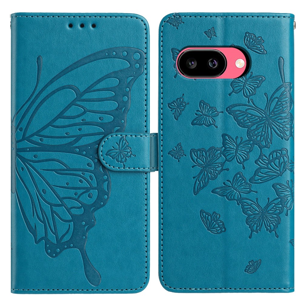  Google Pixel 10a Fodral Med Fjäril Tryck Blå