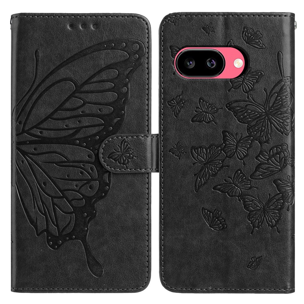  Google Pixel 10a Fodral Med Fjäril Tryck Svart