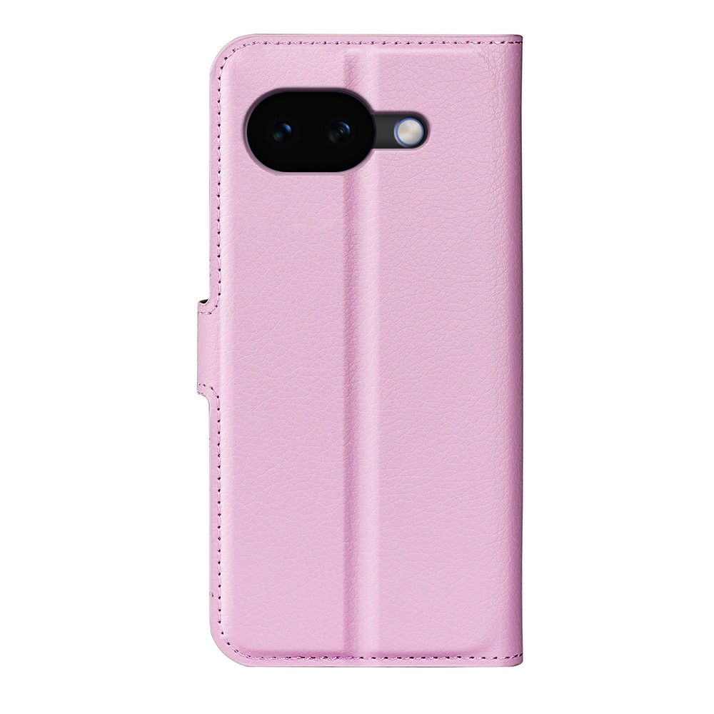  Google Pixel 10a Fodral Litchi Läder Ljus Rosa