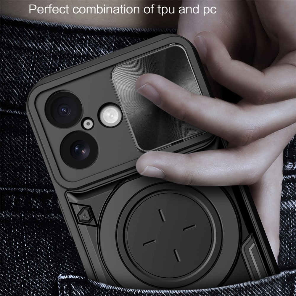  iPhone 17 Skal CamShield Kickstand Hybrid Svart
