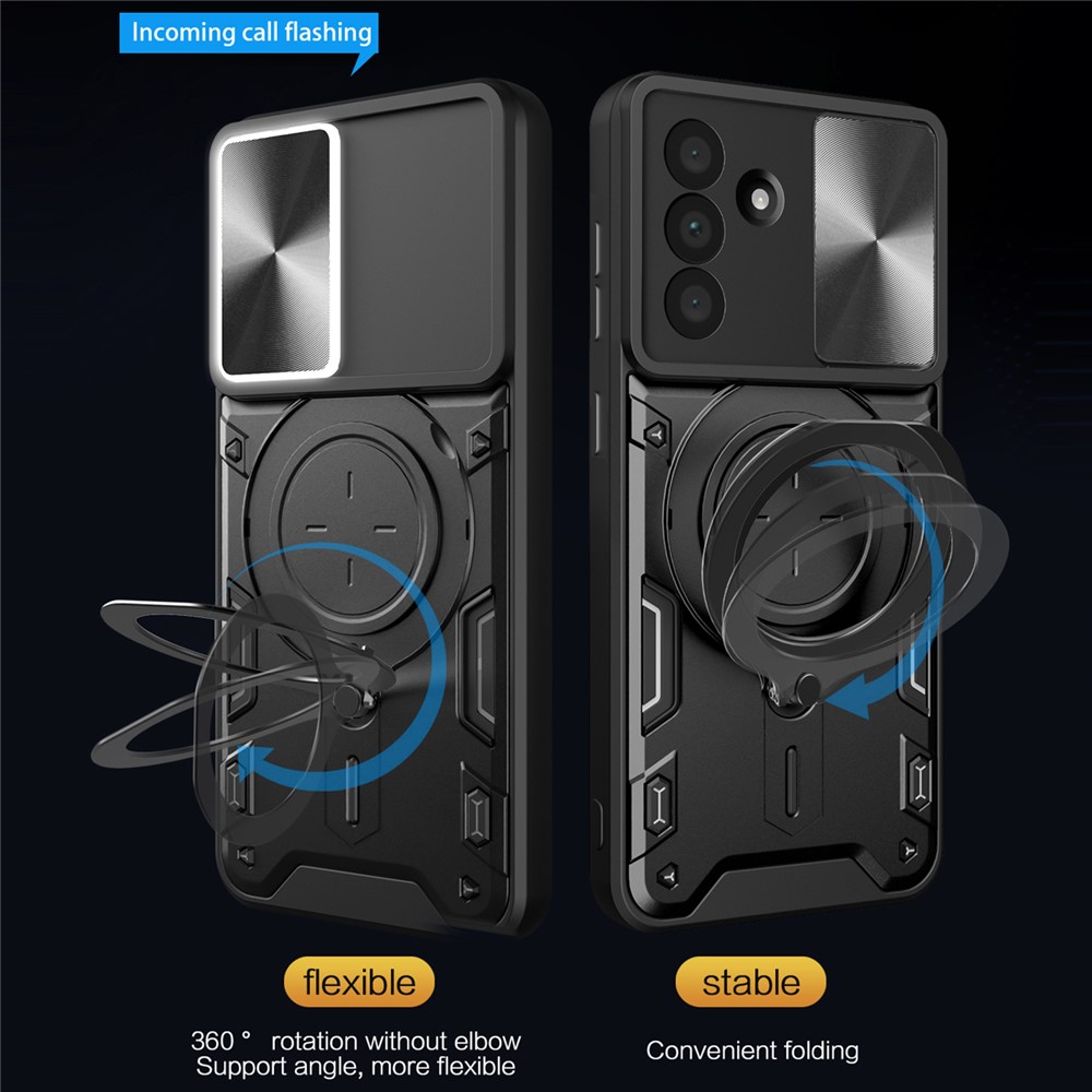  Samsung Galaxy A17 Skal CamShield Kickstand Hybrid Svart