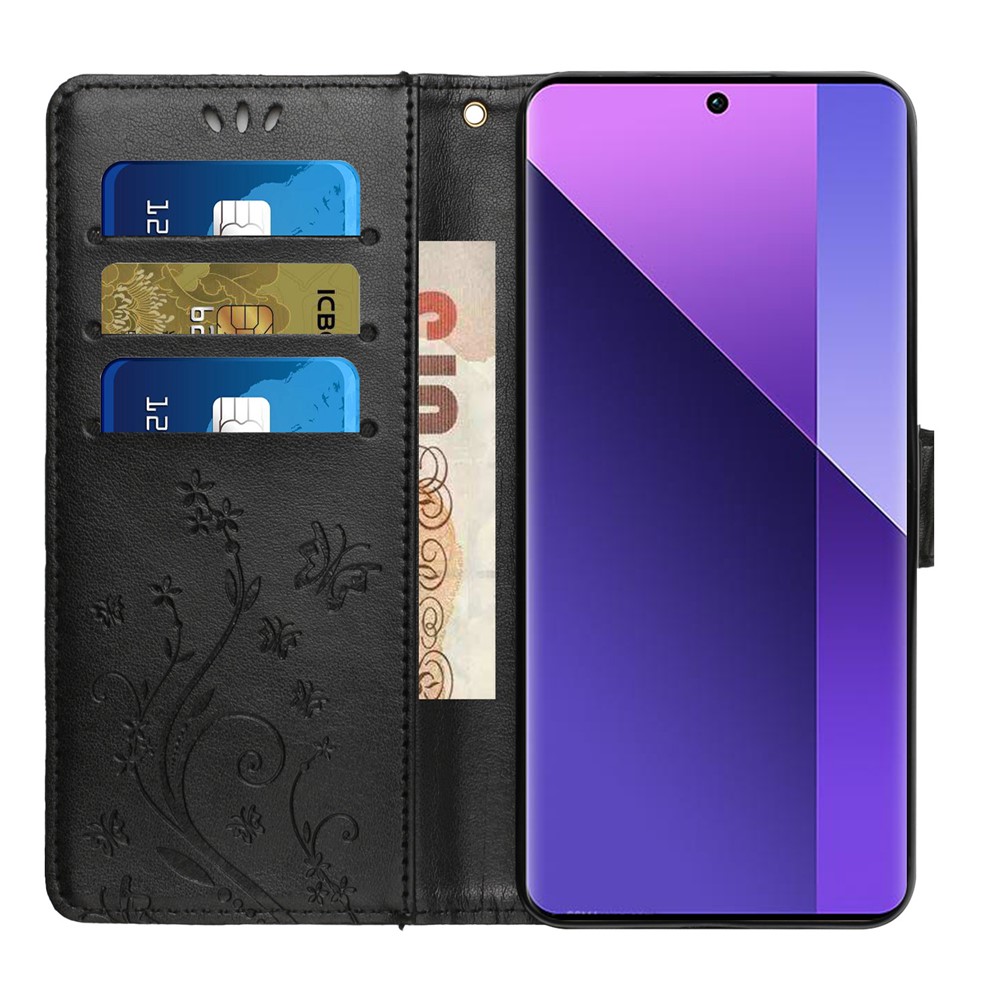  Google Pixel 10a Fodral Med Blommigt Tryck Svart