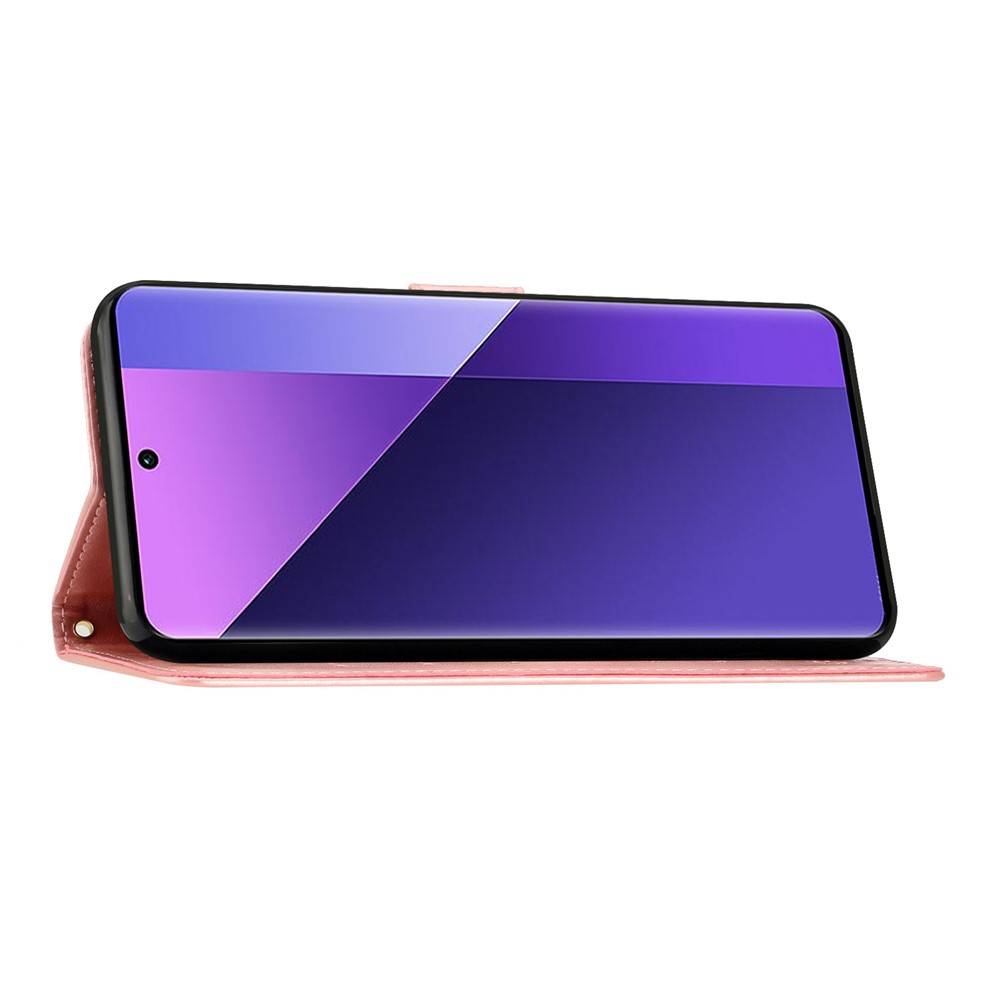  Google Pixel 10a Fodral Med Blommigt Tryck Roséguld