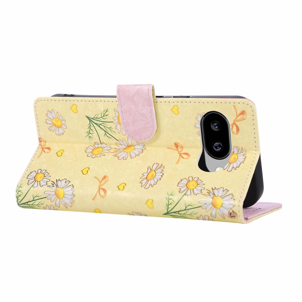  Google Pixel 10a Fodral RFID Läder Yellow Daisy