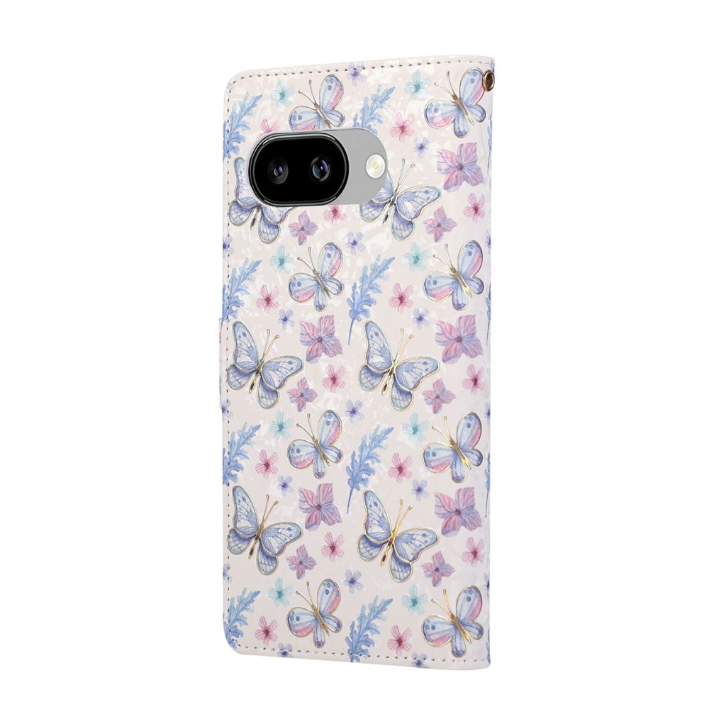  Google Pixel 10a Fodral RFID Läder Fjärilar / Blommor