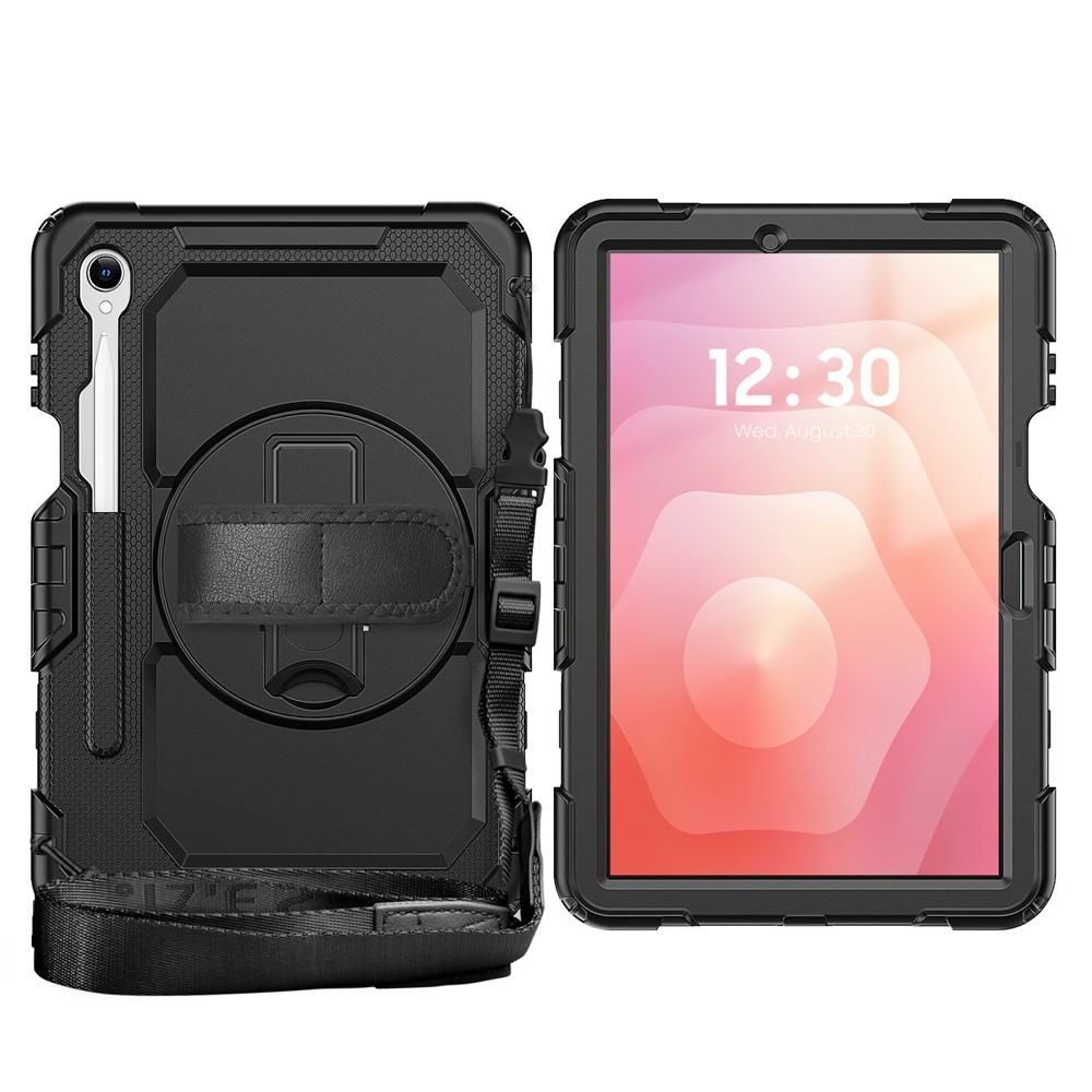  Galaxy Tab S11 Skal 360 Shockproof Hybrid Kickstand Svart