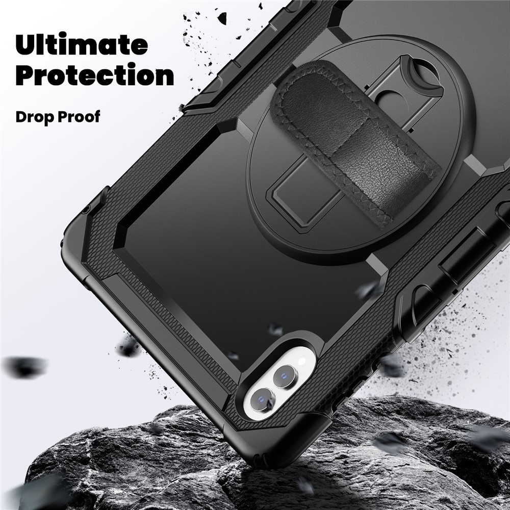  Galaxy Tab S11 Ultra Skal 360 Shockproof Hybrid Kickstand Svart
