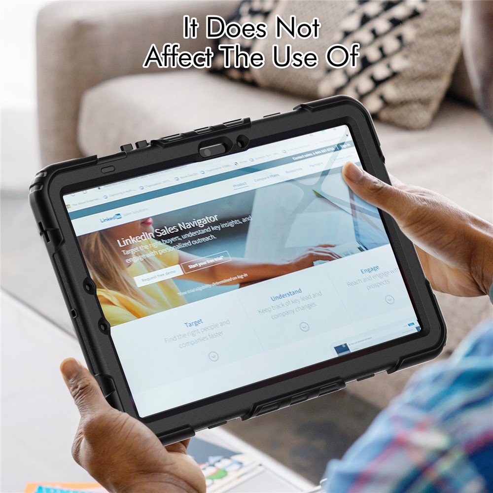  Galaxy Tab S10 Lite/S10 FE/S9 Skal 360 Shockproof Hybrid Kickstand