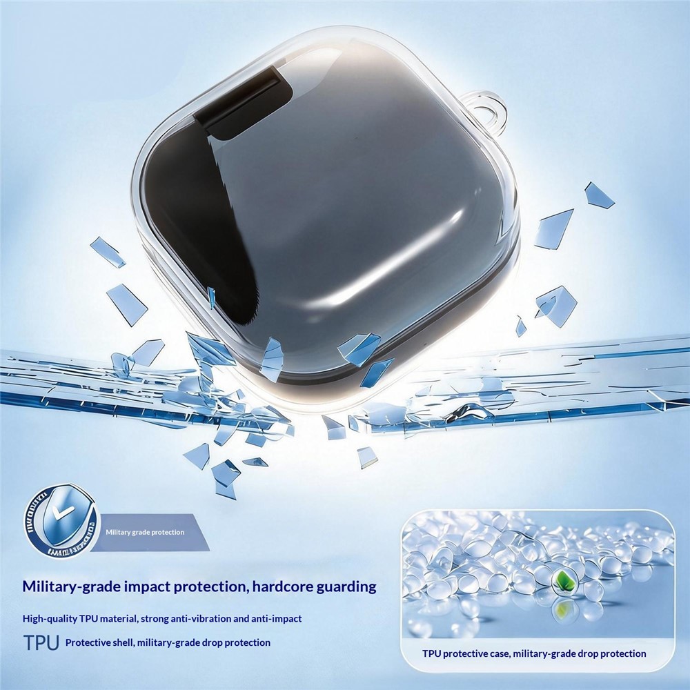  Galaxy Buds 4/4 Pro Skal Med Karbinhake TPU Transparent