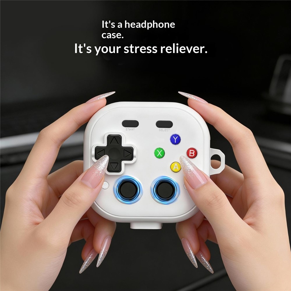  Samsung Galaxy Buds 4 / 4 Pro Skal Game Console Svart