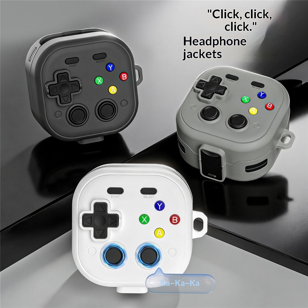  Samsung Galaxy Buds 4 / 4 Pro Skal Game Console Vit
