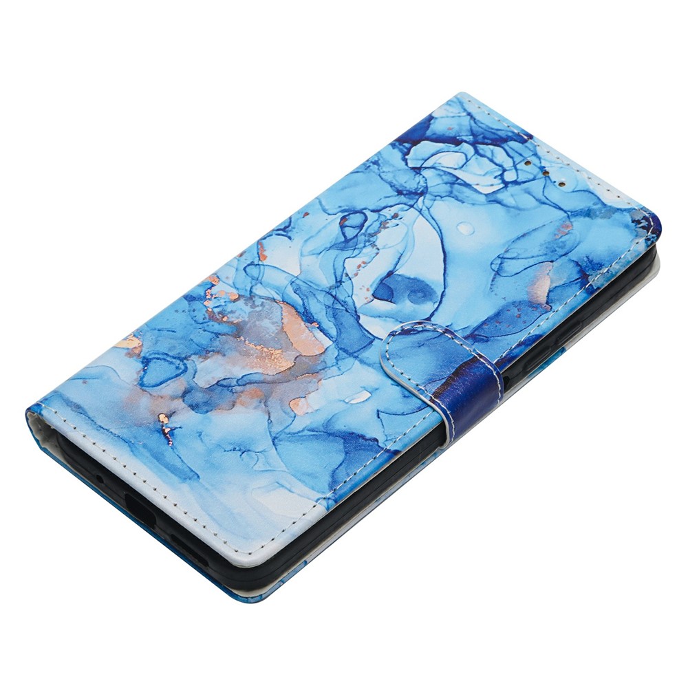  Xiaomi 17 Fodral Läder Marmor Blå