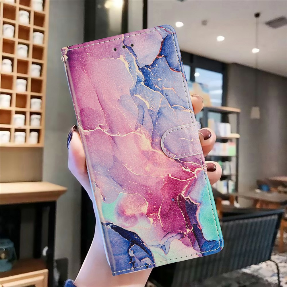  Xiaomi 17 Fodral Läder Marmor Rosa