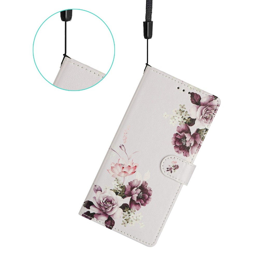  Xiaomi 17 Fodral Läder Blommor Rosa