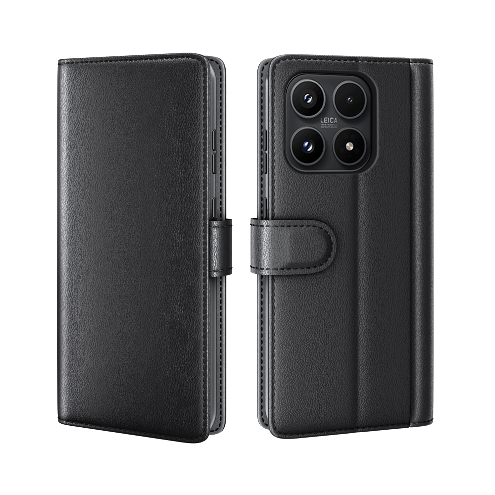  Xiaomi 17 Fodral Premium Äkta Läder Svart