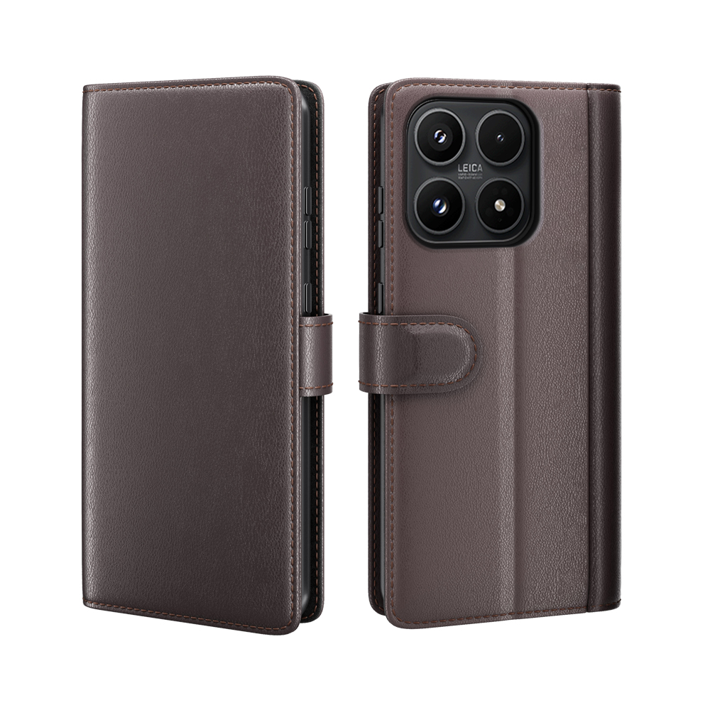  Xiaomi 17 Fodral Premium Äkta Läder Brun