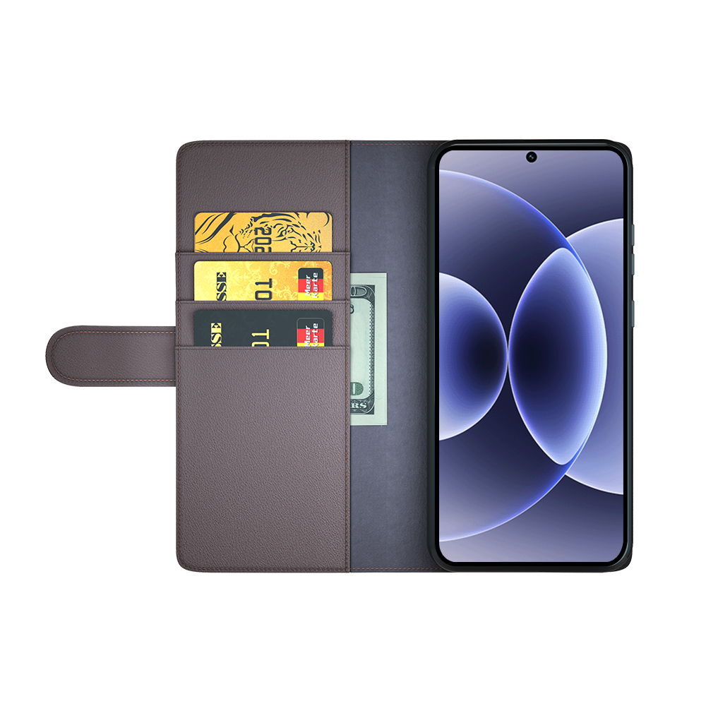  Xiaomi 17 Fodral Premium Äkta Läder Brun