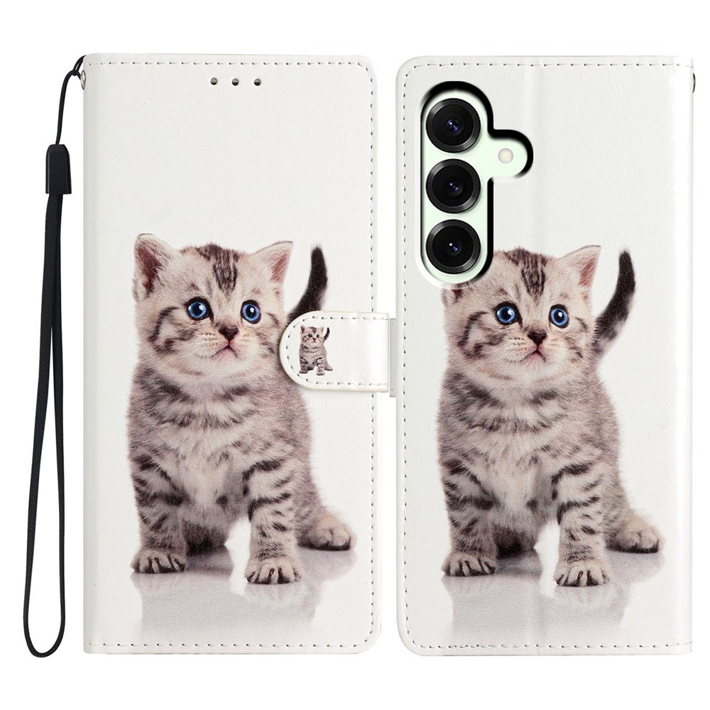  Samsung Galaxy A27 5G Fodral Läder Gullig Katt