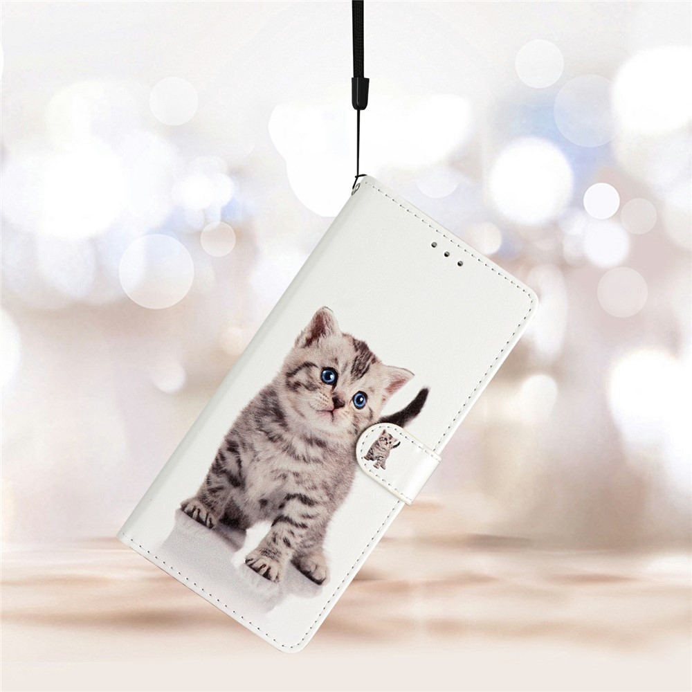  Samsung Galaxy A27 5G Fodral Läder Gullig Katt