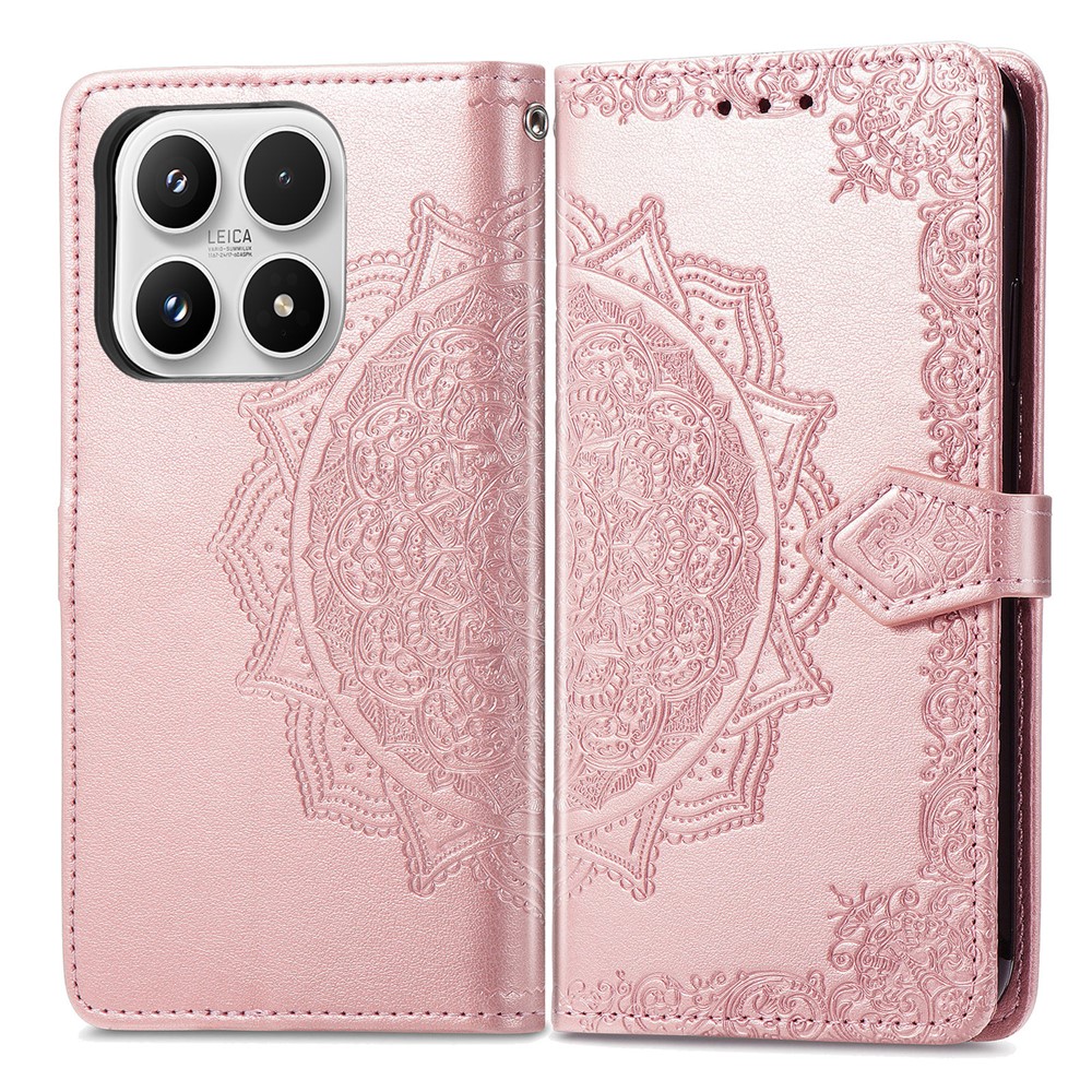  Xiaomi 17 Fodral Läder Mandala Roséguld