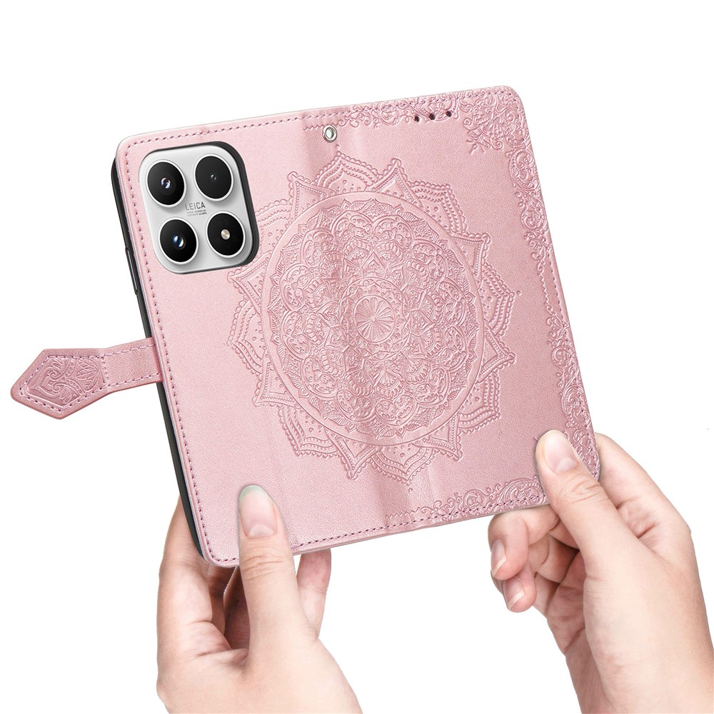  Xiaomi 17 Fodral Läder Mandala Roséguld