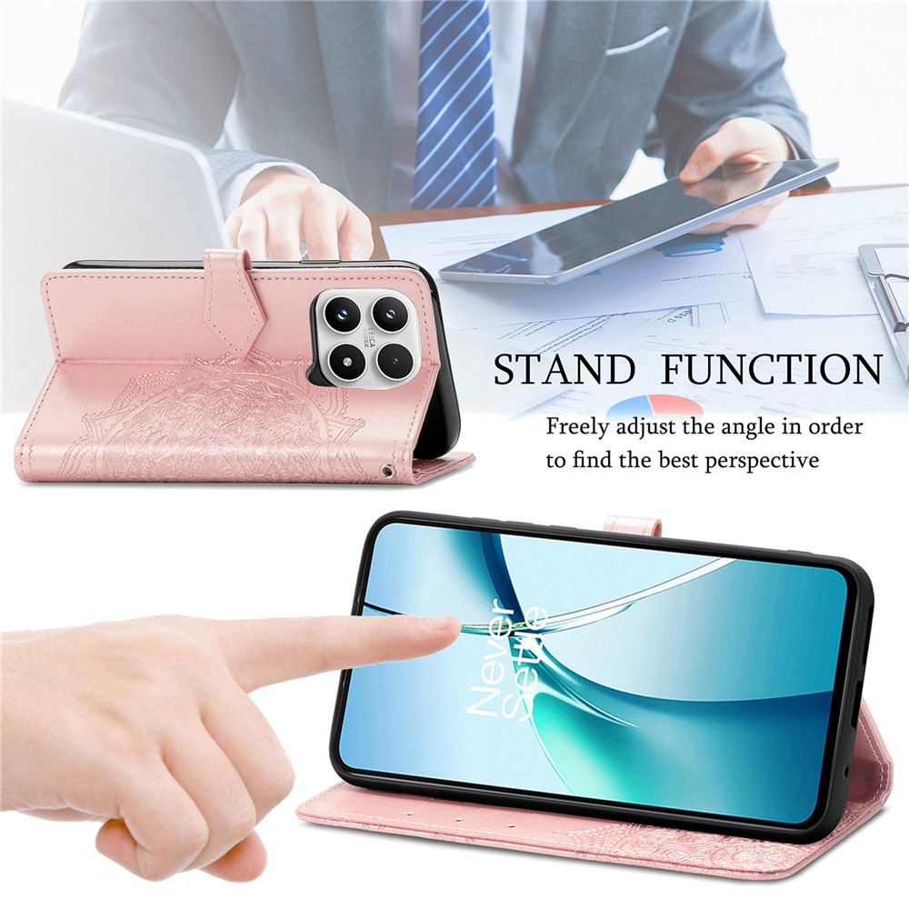  Xiaomi 17 Fodral Läder Mandala Roséguld